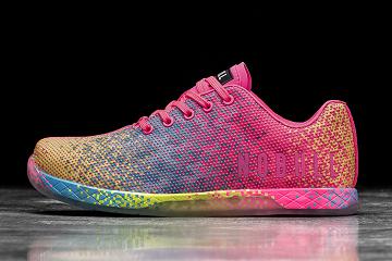 Men's Nobull Neon Pink Glitch Trainers Pink | SG Y2331X